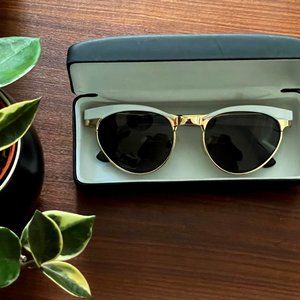 Spitfire London Gold White Enamel Sunglasses